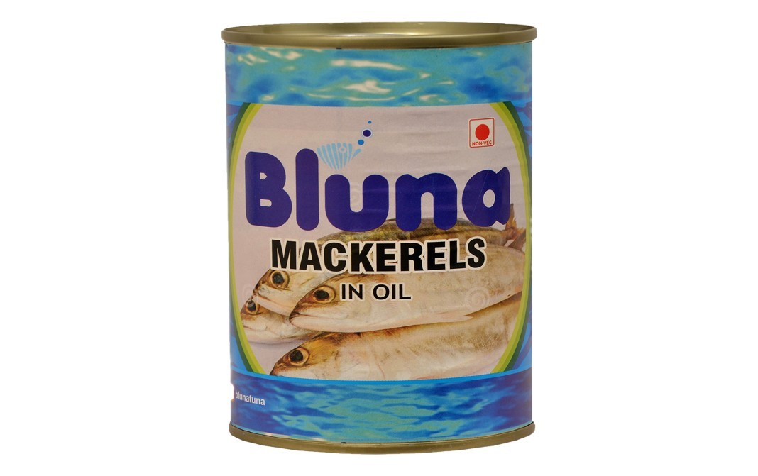 Bluna Mackerels In Oil    Tin  425 grams